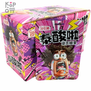 Кислая освежающая карамель YunHua Sour Candy - невероятный вынос мозга со вкусом ледяного Персика — Корейские товары для всей семьи(КорОпт)