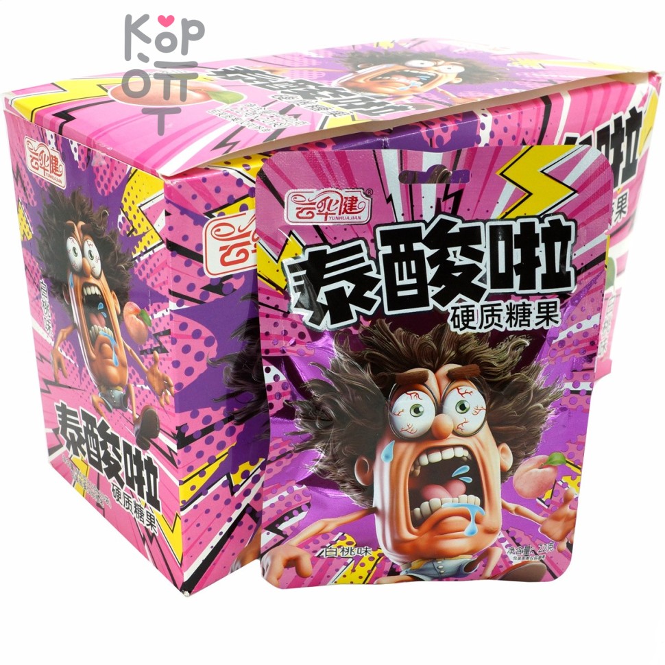 Кислая освежающая карамель YunHua Sour Candy - невероятный вынос мозга со вкусом ледяного Персика