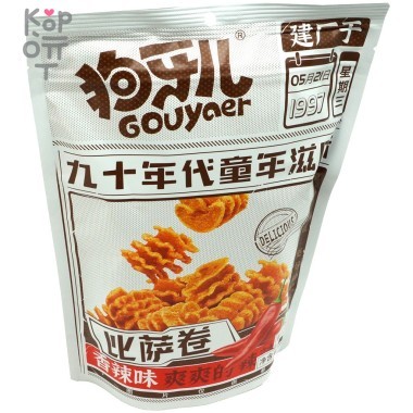 GOUYAer Pizza Rolls Чипсы Пицца Ролл Спайси рифленые со вкусом перца, 188гр. — Корейские товары для всей семьи(КорОпт)