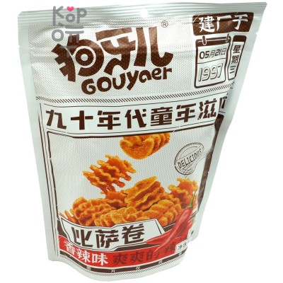 GOUYAer Pizza Rolls Чипсы Пицца Ролл Спайси рифленые со вкусом перца, 188гр.