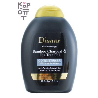 Disaar Bamboo Charcoal &amp; Tea Tree Oil Conditioner - Кондиционер для волос с бамбуковым углем и маслом чайного дерева, 385 мл