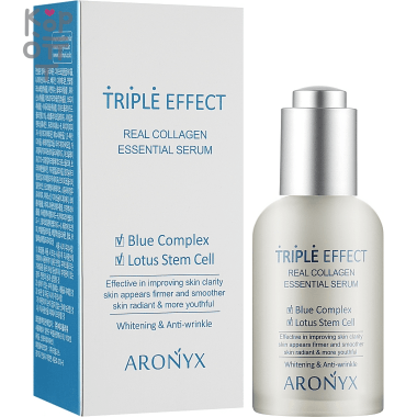 Aronyx Triple Effect Real Collagen Essential Serum - Укрепляющая сыворотка для лица с Морским Коллагеном 50мл. — Корейские товары для всей семьи(КорОпт)