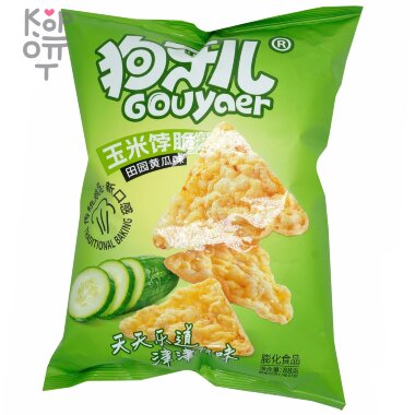 Чипсы треугольные Gouyaer кукурузные со вкусом огурца, 88гр. &mdash; Корейские товары для всей семьи(КорОпт)