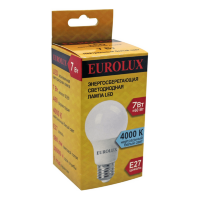 Eurolux LL-E-A60-7W-230-4K-E27 - Светодиодная лампа, груша, 7 Вт, нейтральный, Е27