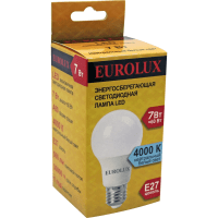 Светодиодная лампа Eurolux LL-E-A60-7W-230-4K-E27/груша, 7Вт, нейтральный, Е27