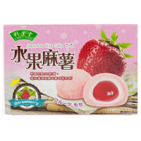 Bamboo House Japanese Rice Cake  - Японское рисовое пирожное Моти "Клубника" 6шт., 180гр.