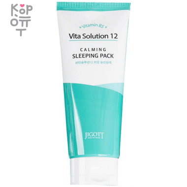 Jigott Vita Solution 12 Calming Sleeping Pack - Успокаивающая ночная маска для лица 180мл. — Корейские товары для всей семьи(КорОпт)