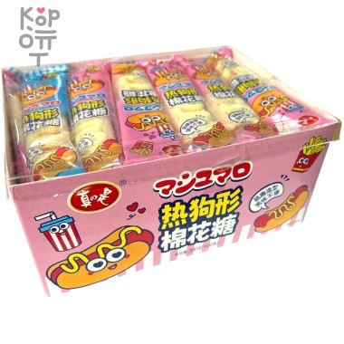 Маршмеллоу HotDog - Фруктовый микс (Апельсин и Клубника) &mdash; Корейские товары для всей семьи(КорОпт)