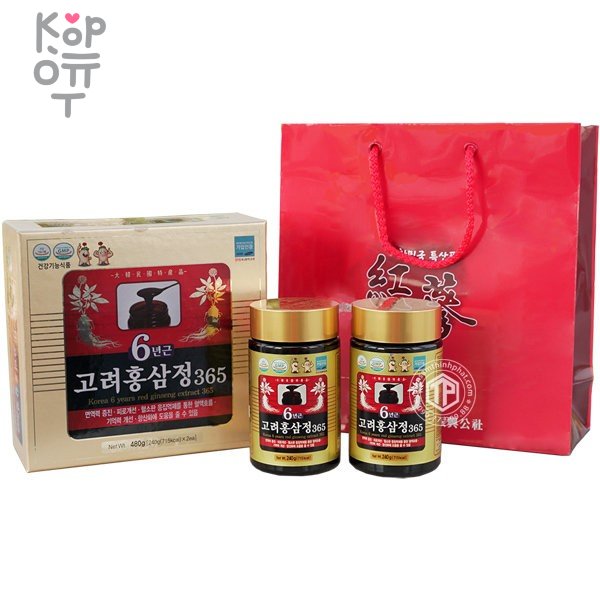 Korean Red Ginseng Extract Gold 6Years Saponin - Красный корейский женшень шестилетней выдержки, коробка 2 баночки х 240гр., купить с доставкой на дом фото 1 — Корейские товары для всей семьи(КорОпт)