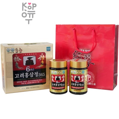 Korean Red Ginseng Extract Gold 6Years Saponin - Красный корейский женшень шестилетней выдержки, коробка 2 баночки х 240гр.
