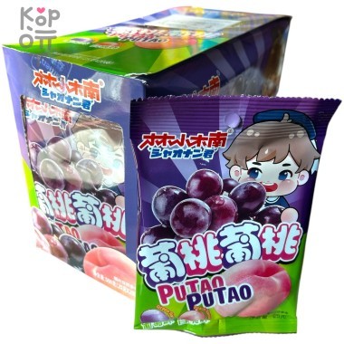 Леденцовая карамель Лицеист - фруктовые драже со вкусом Винограда и Персика — Корейские товары для всей семьи(КорОпт)