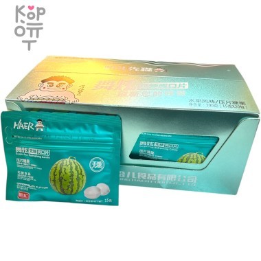 Драже Холодок Haer - без сахара со вкусом Арбуза — Корейские товары для всей семьи(КорОпт)