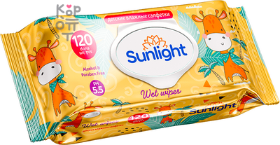 Sunlight Baby Eco детские влажные салфетки, 120 шт