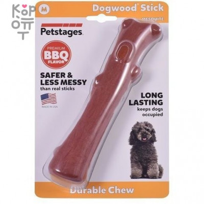 Petstages игрушка для собак Mesquite Dogwood с ароматом барбекю 18 см средняя