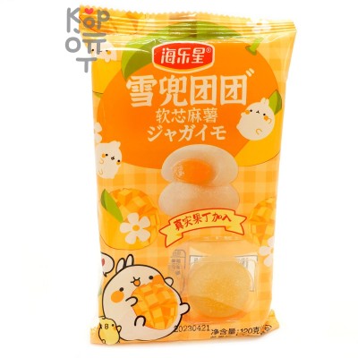 Моти Fujian Mochi Снежный заяц с кусочками Манго, 120гр.
