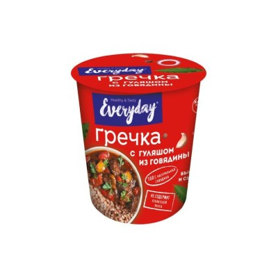 EVERYDAY — Гречка с гуляшом из говядины т/с 75 г