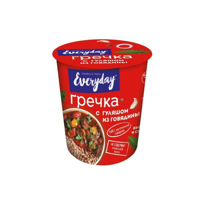EVERYDAY — Гречка с гуляшом из говядины т/с 75 г