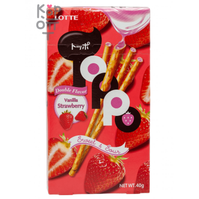 ТОППО — Палочки бисквитные с клубничной начинкой, Lotte