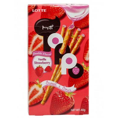 ТОППО — Палочки бисквитные с клубничной начинкой, Lotte
