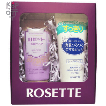 ROSETTE Подарочный набор Увлажняющая пенка с двумя видами глины и экстрактом алоэ + Мягкий гель - пилинг 120гр., купить с доставкой на дом фото 1 — Корейские товары для всей семьи(КорОпт)