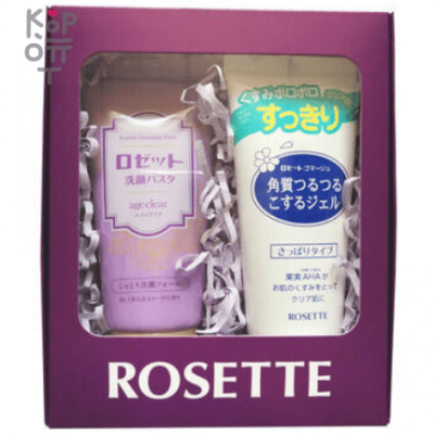 ROSETTE Подарочный набор Увлажняющая пенка с двумя видами глины и экстрактом алоэ + Мягкий гель - пилинг 120гр.
