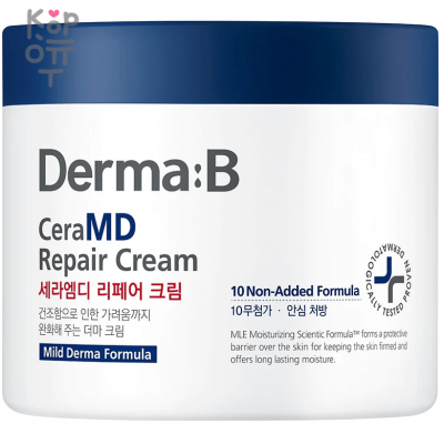 DERMA:B CeraMD Repair Cream - Восстанавливающий крем для тела, 430 г