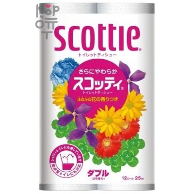 Scottie FlowerPACK - Туалетная бумага двухслойная 12шт.*25м. 