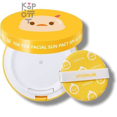 Atopalm Tok Tok Facial Sun Pact SPF43 PA+++ - Солнцезащитный кушон для детей 15гр.