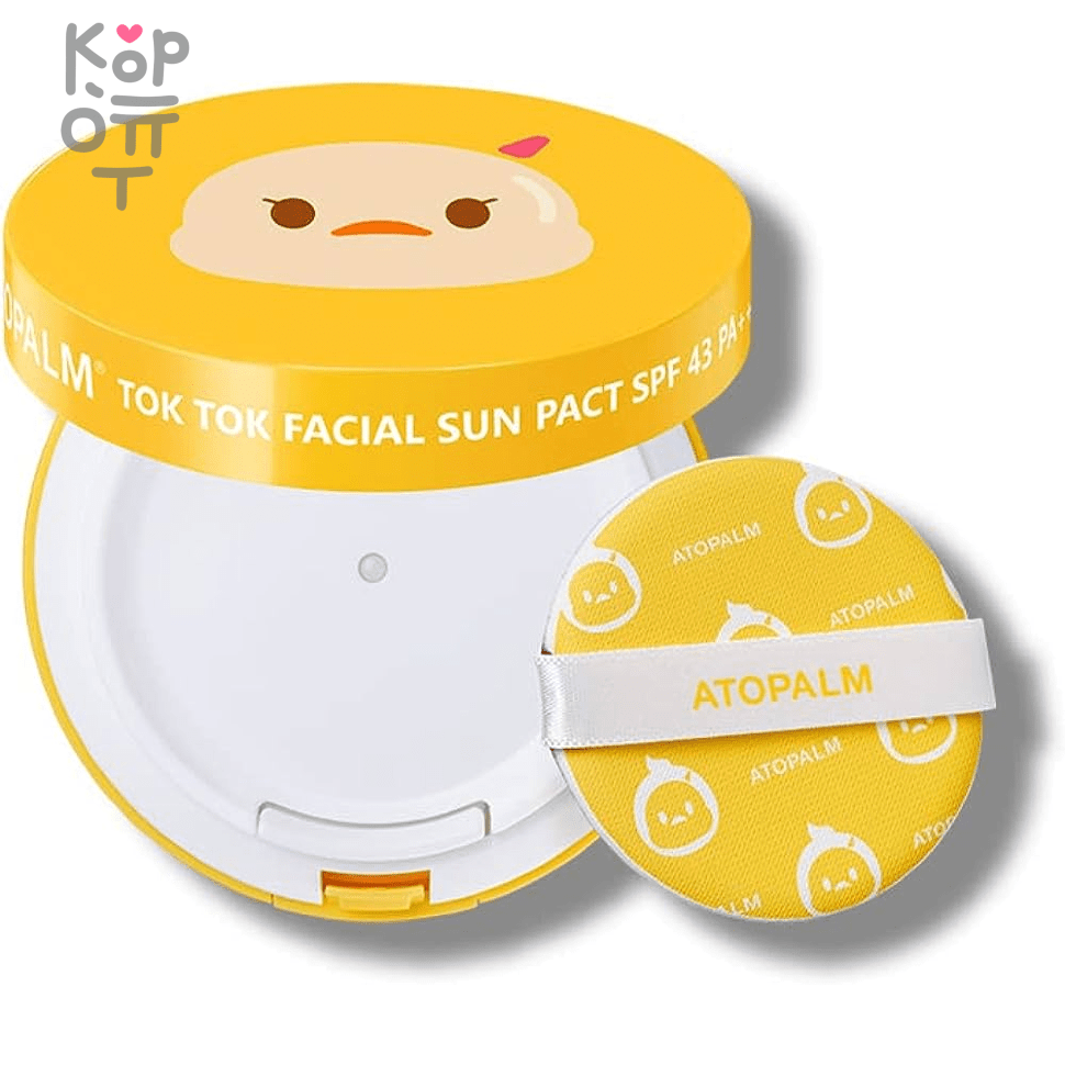 Atopalm Tok Tok Facial Sun Pact SPF43 PA+++ - Солнцезащитный кушон для детей 15гр.