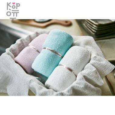 SUNG BO Салфетка для кухни универсальная №028 &quot;Сotton Dishcloth&quot; - 24см×28см, хлопковая 2шт. — Корейские товары для всей семьи(КорОпт)