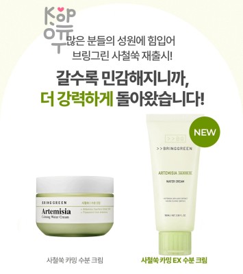 Bring Green Artemisia Calming EX Water Cream - Крем успокаивающий на основе полыни 100 мл