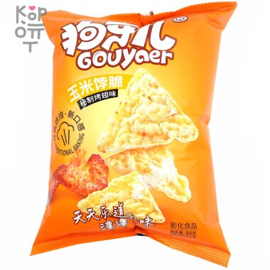 Чипсы треугольные Gouyaer кукурузные со вкусом жаренных крылышек, 88гр. &mdash; Корейские товары для всей семьи(КорОпт)