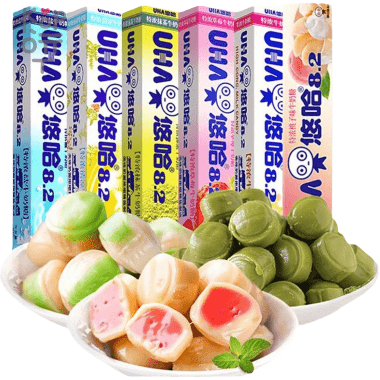 UHA Tokuno Milk 8.2 Strong Candy - Очень толстая молочная конфета, в японском стиле, 40гр. &mdash; Корейские товары для всей семьи(КорОпт)