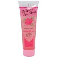 Fudo Kagaku Binotomo Rose Mint Освежающая зубная паста против неприятного запаха изо рта, с ментолом и маслом болгарской розы, 60гр.
