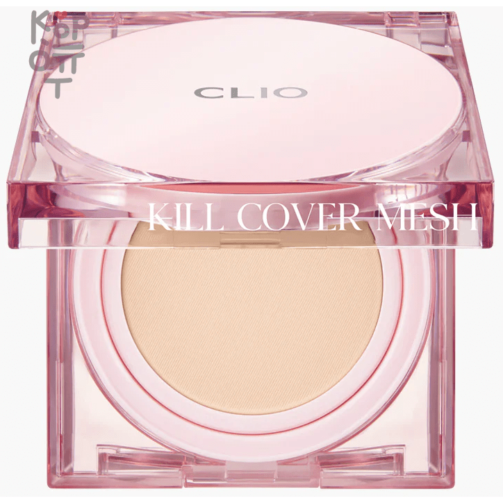 Clio Kill Cover Mesh Glow Cushion SPF50+ PA++++ - Увлажняющий кушон для эффекта Glass Skin 15гр.+15гр. запасной блок, купить с доставкой на дом фото 1 — Корейские товары для всей семьи(КорОпт)
