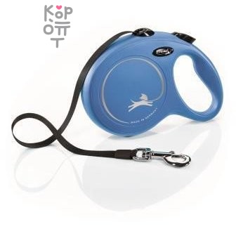 flexi рулетка NEW LINE Classic L (до 50 кг) лента 8 м синяя