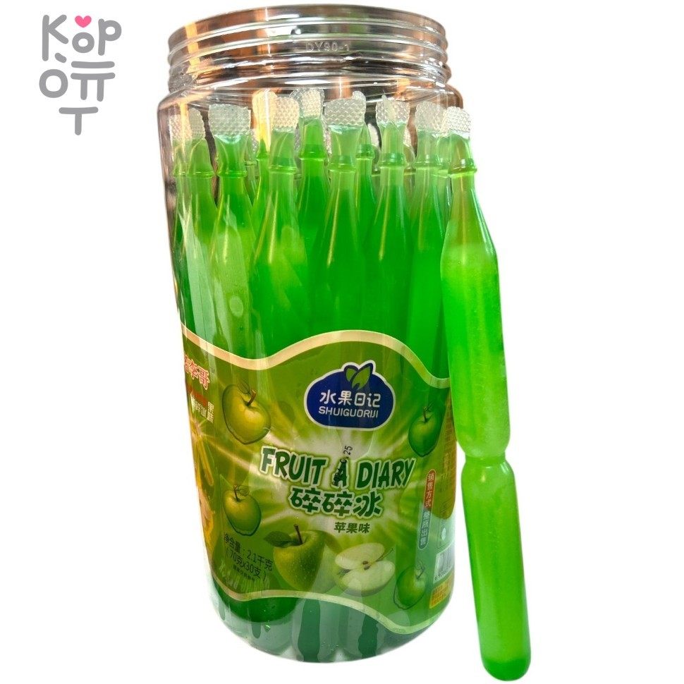 Питьевое Фруктовое желе Shuiguoriji Fresh Juice - Фруктовый напиток со вкусом зеленого Яблока, купить с доставкой на дом фото 1 — Корейские товары для всей семьи(КорОпт)