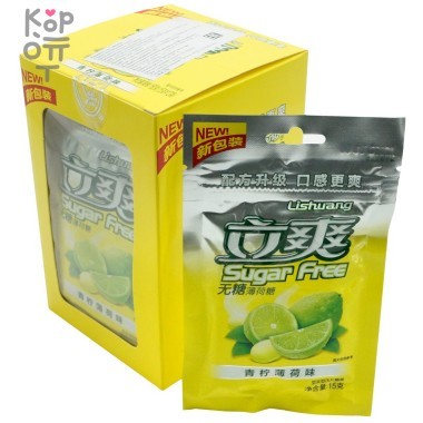 Конфеты Lishuang Sugar Free со вкусом лайма и мяты, 180гр. &mdash; Корейские товары для всей семьи(КорОпт)