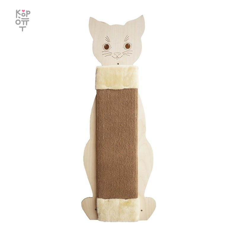 Кошка 57 см (38113) — Когтеточка ковролиновая с пропит угловая 70×12 см