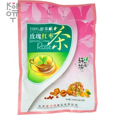 Чай БаБао из розы вухуако с леденцом и барбарисом, 240гр. — Корейские товары для всей семьи(КорОпт)