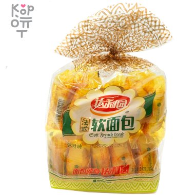 Печенье Daliyan Soft French Bread - Мягкий французский хлеб со вкусом Апельсина, 200гр. &mdash; Корейские товары для всей семьи(КорОпт)