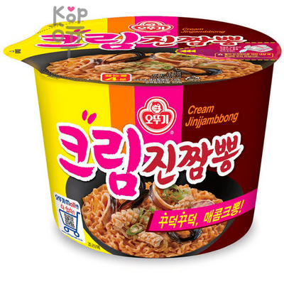 OTTOGI Cream Jin Jjambbong Ramen - Лапша со вкусом Морепродуктов (сливочный) 105гр.