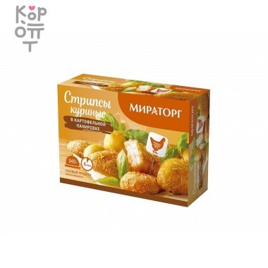 Мираторг - Стрипсы куриные в картофельной панировке 340гр. &mdash; Корейские товары для всей семьи(КорОпт)