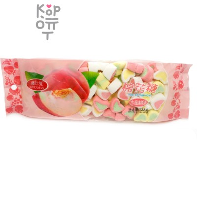 Маршмеллоу Obeaman сердца со вкусом Персика, 138гр.