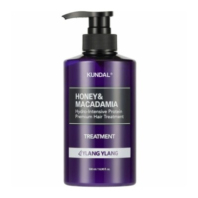 Kundal Honey &amp; Macadamia Protein Treatment Ylang Ylang — Кондиционер для волос с мёдом и макадамией, аромат иланг-иланга, 500 граммов