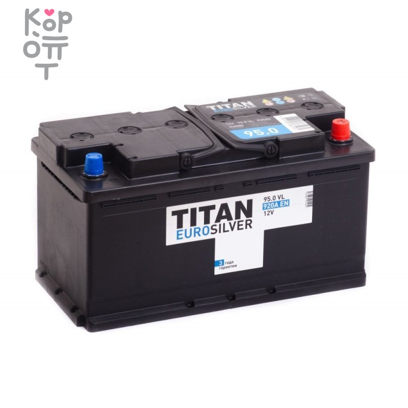 Аккумулятор TITAN EUROSILVER 6CT-95.0 VL, купить с доставкой на дом фото 1 — Корейские товары для всей семьи(КорОпт)