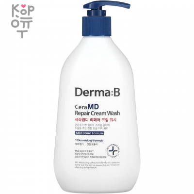 DERMA:B CeraMD Cream Wash - Кремовый гель для душа, 400 мл