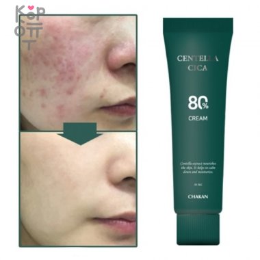 Chakan Centella Cica Cream - Успокаивающий крем для лица с экстрактом Центеллы Азиатской 50мл. — Корейские товары для всей семьи(КорОпт)