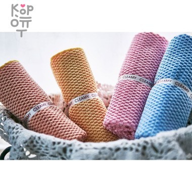 SUNG BO Салфетка для кухни универсальная №427 &quot;Micro-Clean Dishcloth&quot; - 28см×34см, микрофибра 2шт. — Корейские товары для всей семьи(КорОпт)