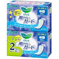 Kao Laurier Hada Kirei Guard Sanitary Pads - Ночные гигиенические прокладки, без крылышек, 10шт.* 27см.